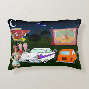 Retro Drive-In-Kissen Dekokissen