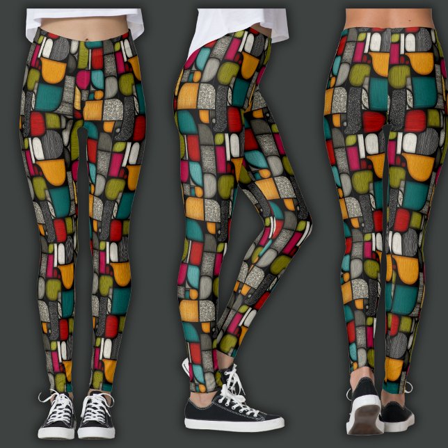 Retro-Druck | Bleiglas Leggings (Von Creator hochgeladen)
