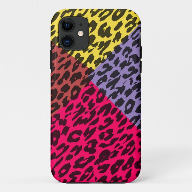 Retro-Druck-Textur von Leopard 2 Case-Mate iPhone Hülle (Rückseite)