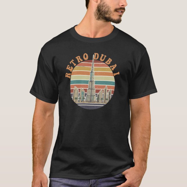 Retro Dubai Cityscape T-Shirt (Vorderseite)