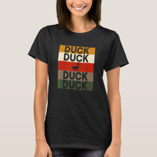 Retro Duck Vintag Duck Bird Fanatic Zoologe Cr T-Shirt