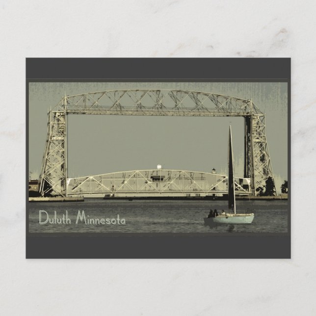 Retro Duluth Minnesota Postkarte (Vorderseite)