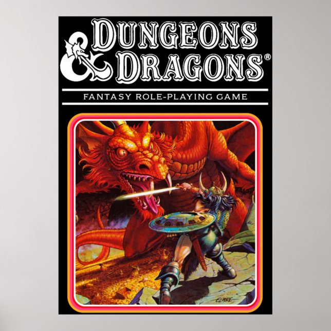 Retro Dungeons Dragons Poster (Vorne)