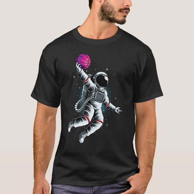 Retro Dunking Basketball Player Layup I Basketball T-Shirt (Vorderseite)