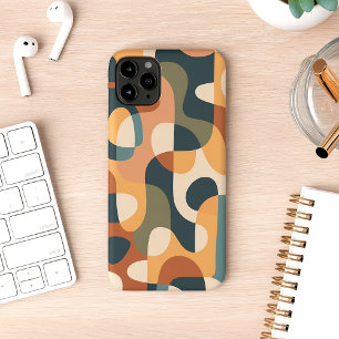Retro Dunkle Farben Amorphe Formen Kunstmuster iPhone 11Pro Max Hülle