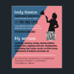 Retro Duster Silhouette, Housekeeper, Haushaltshil Flyer<br><div class="desc">Retro Duster Silhouette,  Housekeeper,  Haushaltshilfe Werbung Flyer von The Business Card Store.</div>