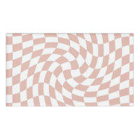 Retro Dusty Rose Sand Pink Karo geprüft