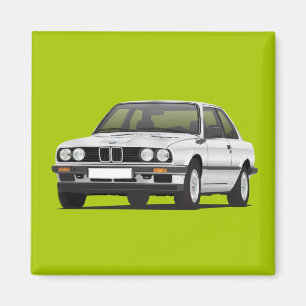 Retro E30 3er-Reihe Silber Magnet