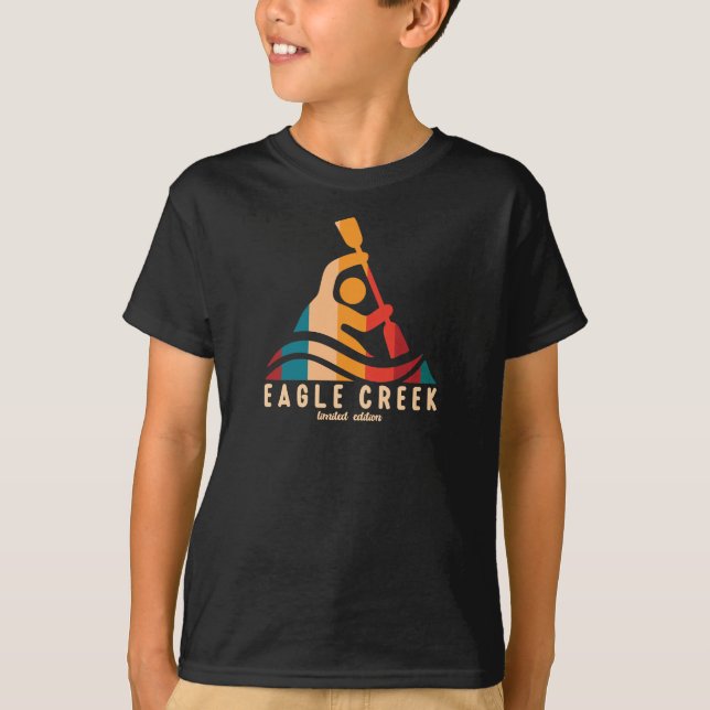 Retro Eagle Creek Kayaking T-Shirt (Vorderseite)