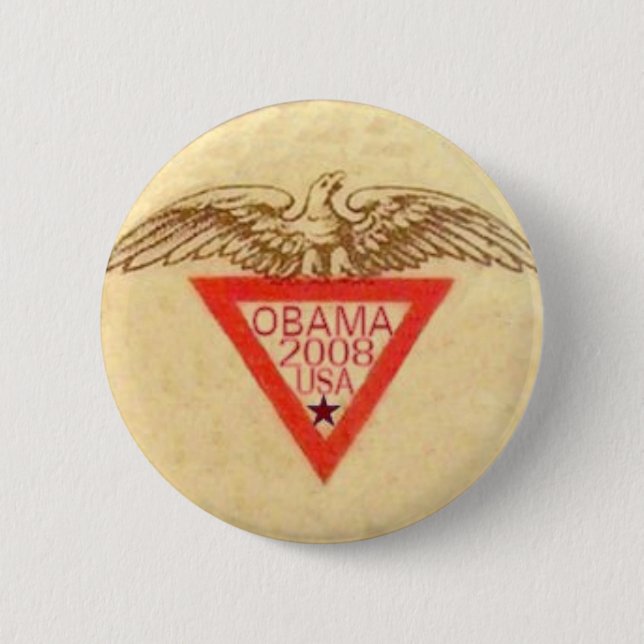 Retro Eagle Knopf Obama Button (Vorderseite)