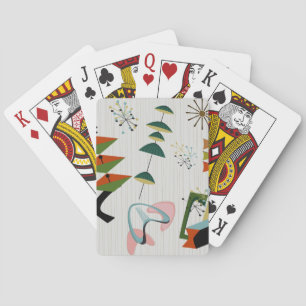 Retro Eames-Era Atomic Inspiriert Spielkarten