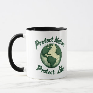 Retro Earth Day - Natur schützen, Leben schützen Tasse