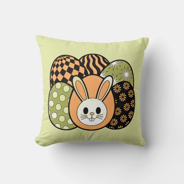 Retro Easter Bunny Decorative Throw Pillow Kissen (Vorderseite)