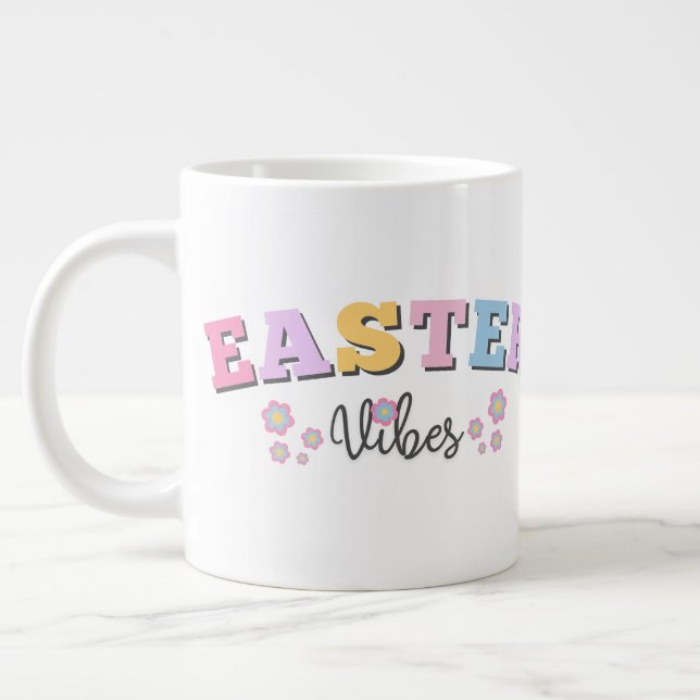 Retro Easter Vibes Jumbo-Tasse (Links)