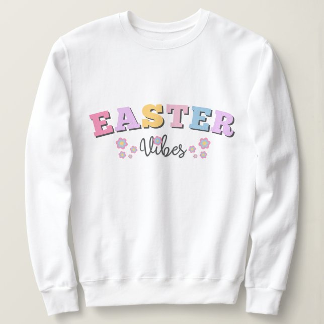 Retro Easter Vibes Sweatshirt (Design vorne)