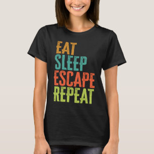 Retro Eat Sleep Escape Wiederholen Gamer Video Gam T-Shirt