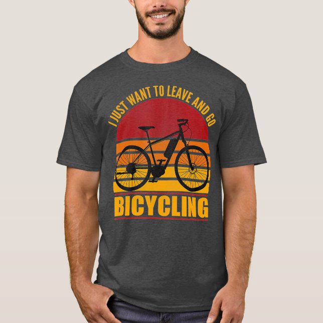 Retro Ebike Cycling Electric Bicycle Funny Rider T-Shirt (Vorderseite)