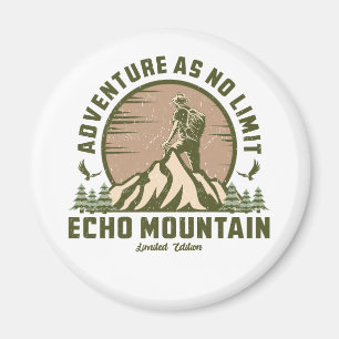 Retro Echo Mountain Wanderung Sonnenuntergang T -  Magnet