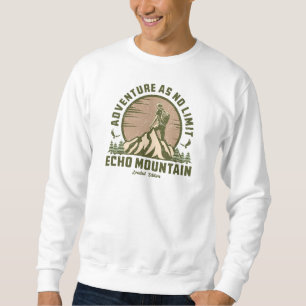 Retro Echo Mountain Wanderung Sonnenuntergang T - Sweatshirt