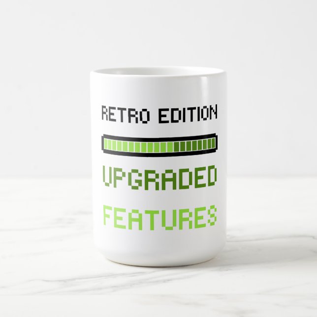 Retro-Edition Aufgerüstete Funktionen Pixel-Art-Ga Kaffeetasse (Mittel)