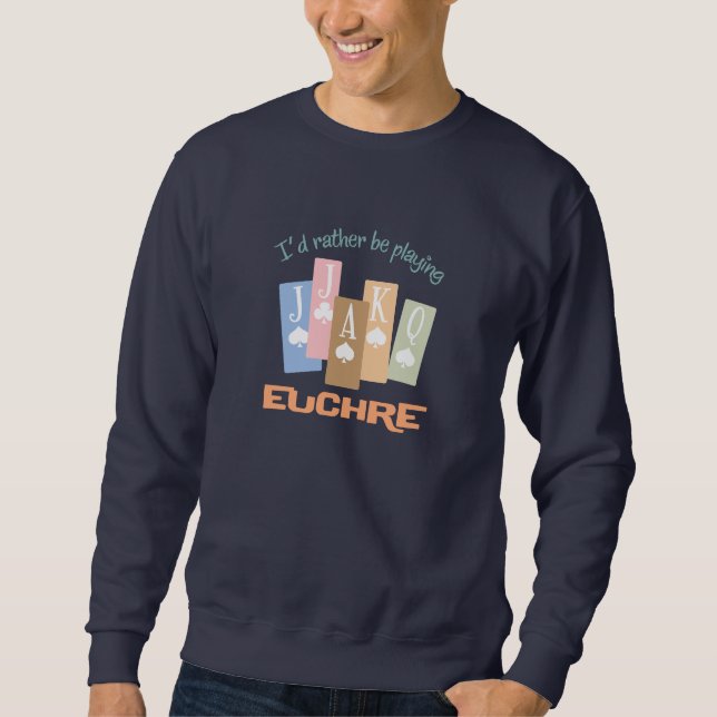 Retro eher SpielEuchre Sweatshirt (Vorderseite)