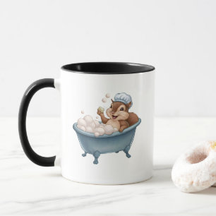 Retro Eichhörnchen Babydusche Tasse