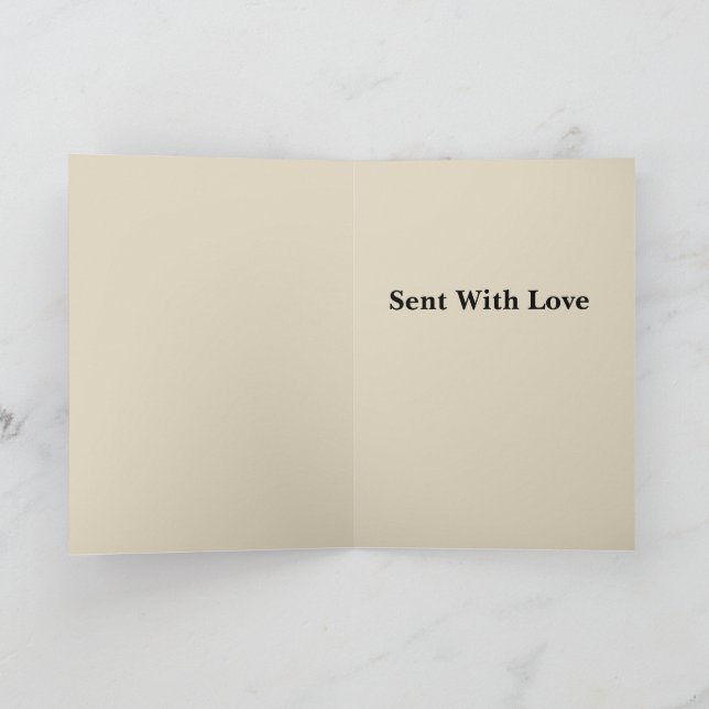 Retro-Eichhörnchen mit Geschenkpaket-Gruß Karte (Innenseite)