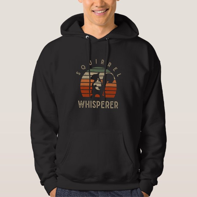 Retro Eichhörnchen Whisperer Funny Nut Liebhaber Hoodie (Vorderseite)