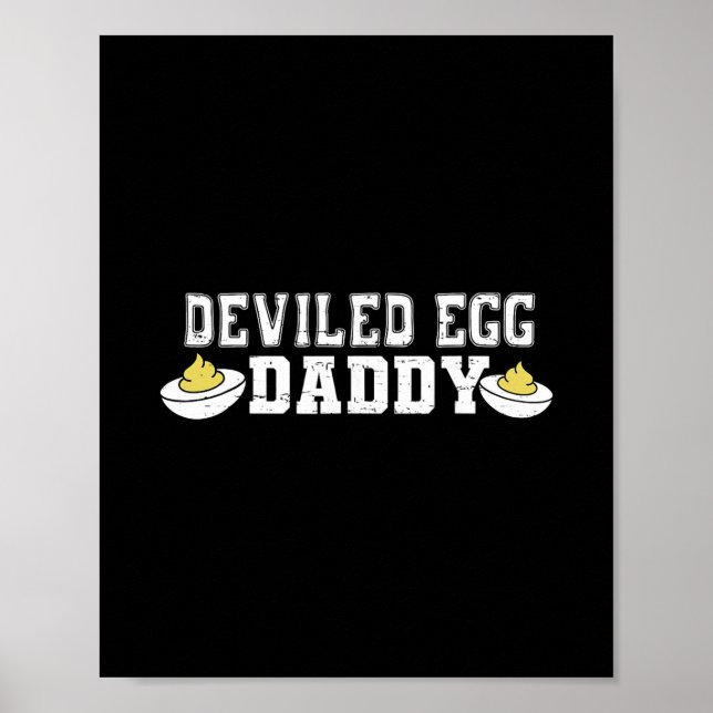 Retro Eier-Daddy Lustiger Thanksgiving Väter Poster (Vorne)