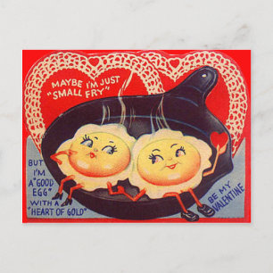 Retro-Eier zum Valentinstag Feiertagspostkarte