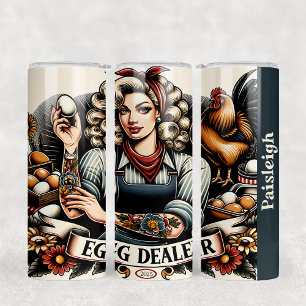 Retro-Eierhändler-Farm-Tumbler-Design Thermosbecher