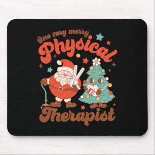 Retro einen sehr frohen Physiotherapeuten Santa Ch Mousepad