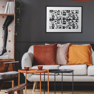 Retro eines beliebigen Farbfernsprechmusters Poster