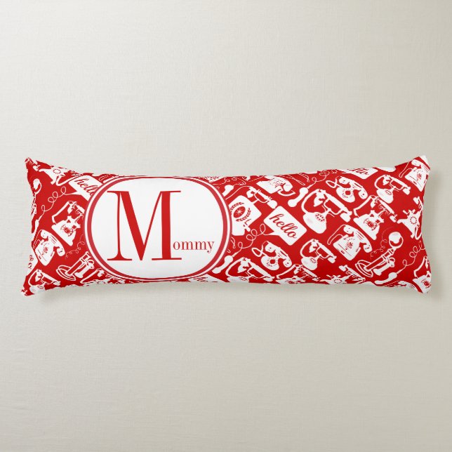 Retro eines beliebigen Farbfernsprechmusters Seitenschläferkissen (Vorderseite)