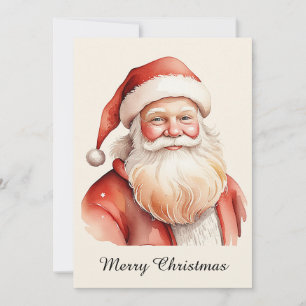 Retro einfacher vintage Weihnachtsmann Feiertagskarte