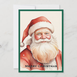 Retro einfacher vintage Weihnachtsmann Feiertagskarte