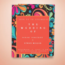 Retro-Einladung im lebhaften Stil