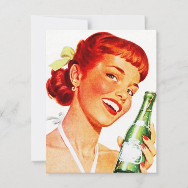 Retro Einladung KANADA-TAGParty TROCKENER SODA-POP (Vorderseite)