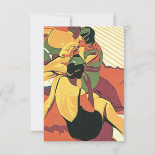 Retro Einladung Sommerhaus ~ Strand ~ Pool-Party