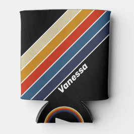 Retro-Eis-Regenbogen Streifen mit Namen Dosenkühler