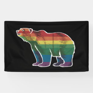 Retro Eisbär Regenbogen Lesbisch LGBT Schwule Prid Banner