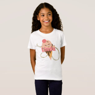 Retro-Eiscreme-Goldstrudel Name T-Shirt