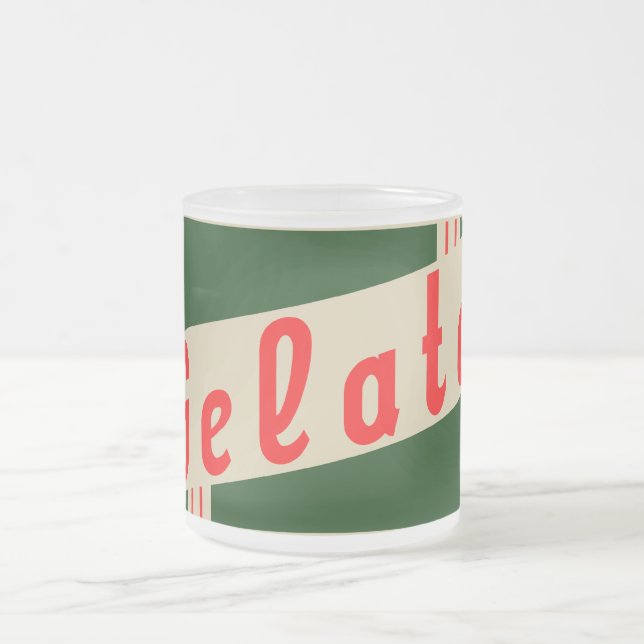 Retro-Eiscreme Mattglastasse (Mittel)
