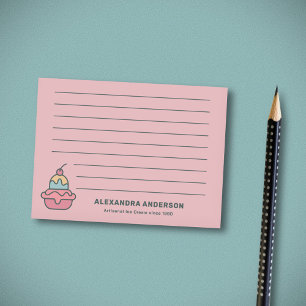 Retro-Eiscreme Post-it Klebezettel