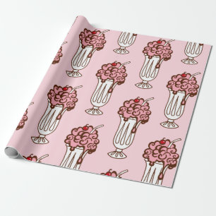 Retro-Eiscreme-Sodawrap-Geschenkpapier Geschenkpapier