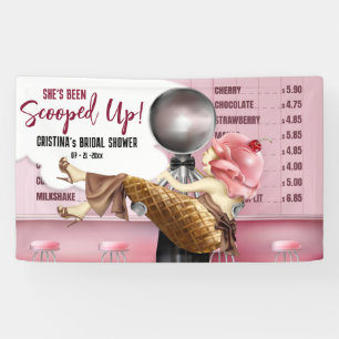 Retro-Eisdiele aufgegabelt Banner