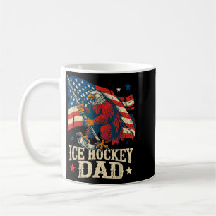 Retro-Eishockey Amerikanische Flagge Eishockey-Vat Kaffeetasse