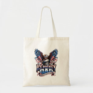 Retro-Eishockey-Vater Amerikanische Flagge Eishock Tragetasche