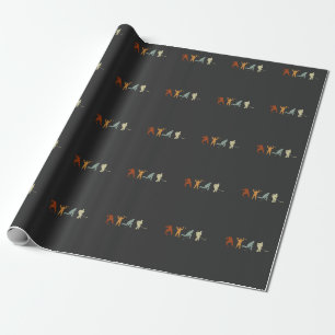 Retro-Eishockeyspieler Center Defense Hockey Geschenkpapier