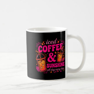 Retro-Eiskaffee & Sonnenschein lustiger Sommer Kaffeetasse